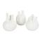 CosmoLiving by Cosmopolitan White Ceramic Round Bud Vase Set with Multiple Openings